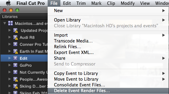 Top 5 Secrets To Get The Most Out of Final Cut Pro X image Top 5 Secrets To Get The Most Out of Final Cut Pro X delete event render files tutorials